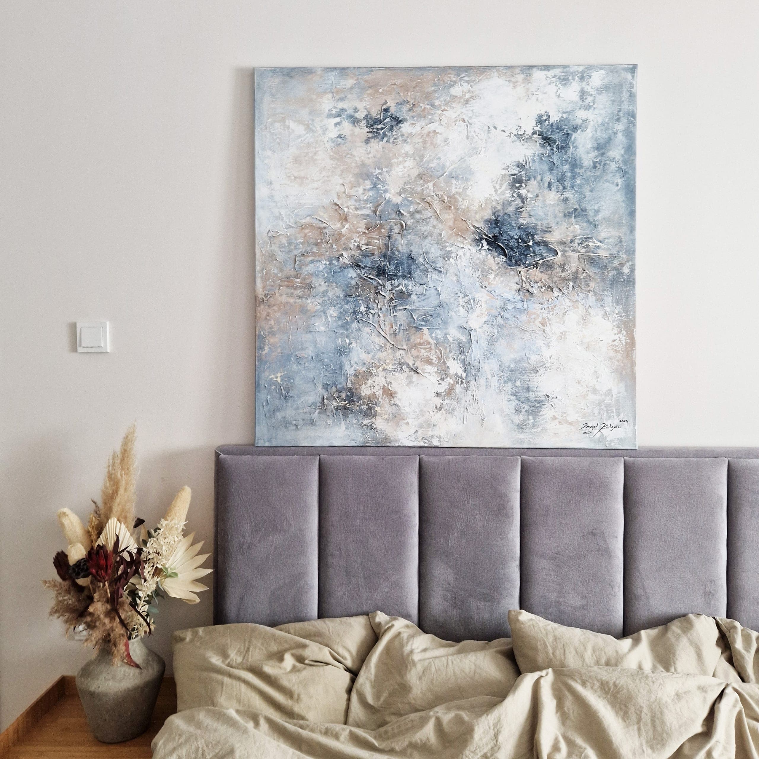 Unseen beauty – textured original abstract painting in [colors] tones