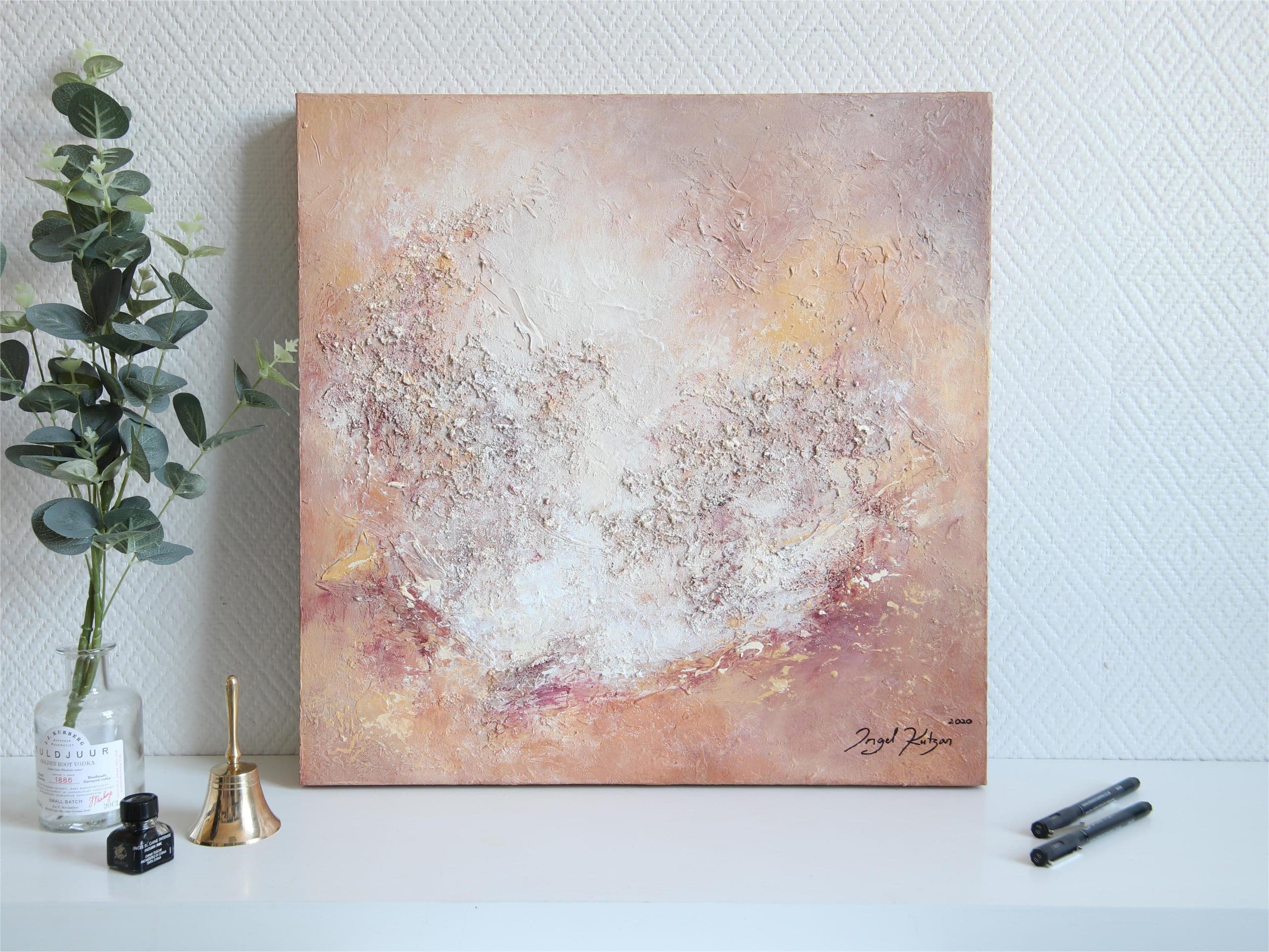 Kaasaegne abstraktne kunst interjööris, maal "Sinule mõeldes" 